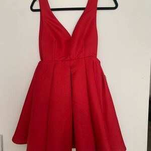 Necessary Clothing Vibrant Red Zip-Up Dress